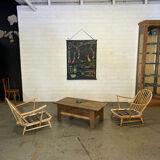 Rustic chestnut farmhouse coffee table