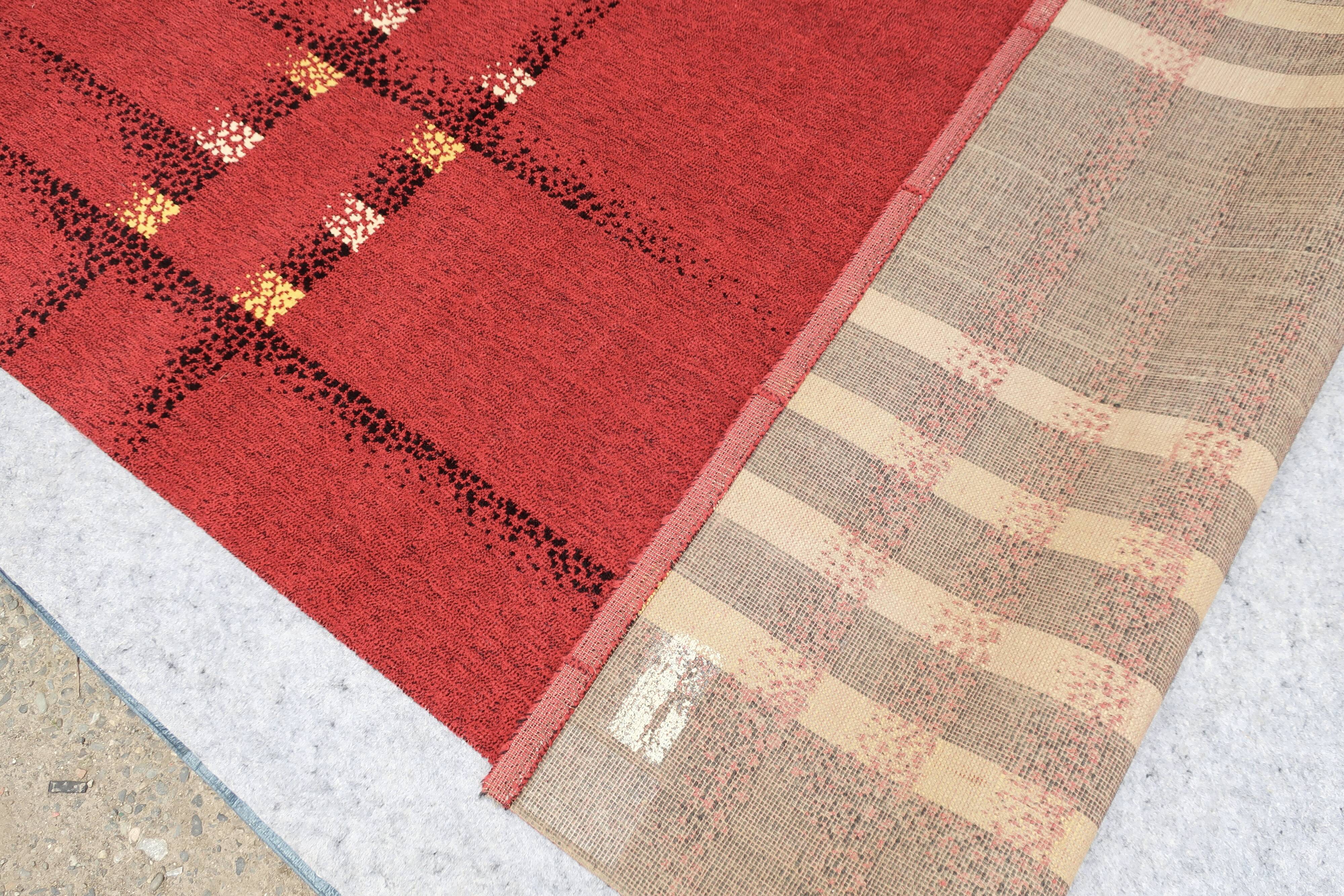 Rare vintage "reconstruction" rug, 1950s