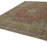 Handwoven oriental vintage 288 cm x 398 cm red wool carpet