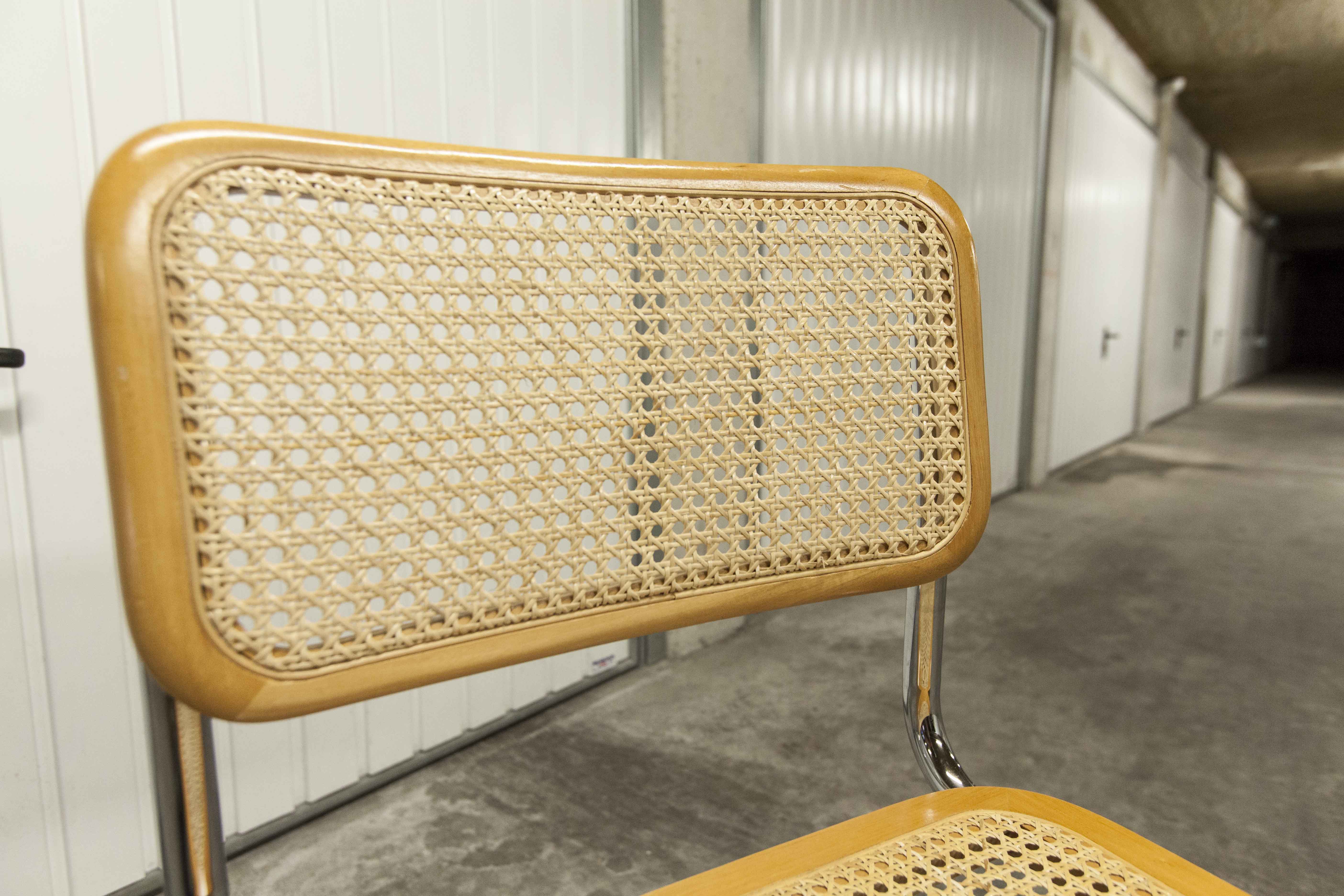 Chair Breuer B32 light wood cannage 1980