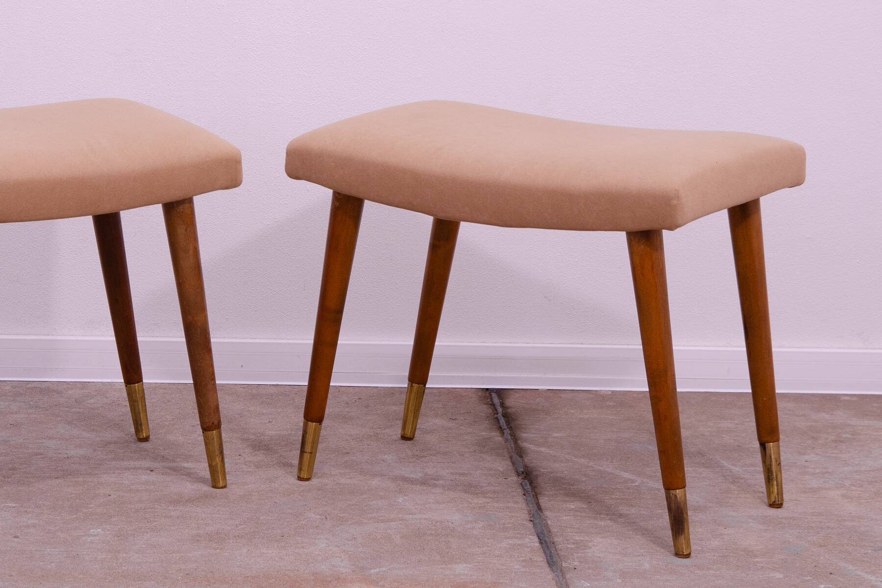 Paire de tabourets de style scandinave par Vyčítal et Sedláček, Tchécoslovaquie, années 1960