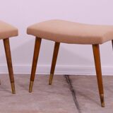 Paire de tabourets de style scandinave par Vyčítal et Sedláček, Tchécoslovaquie, années 1960