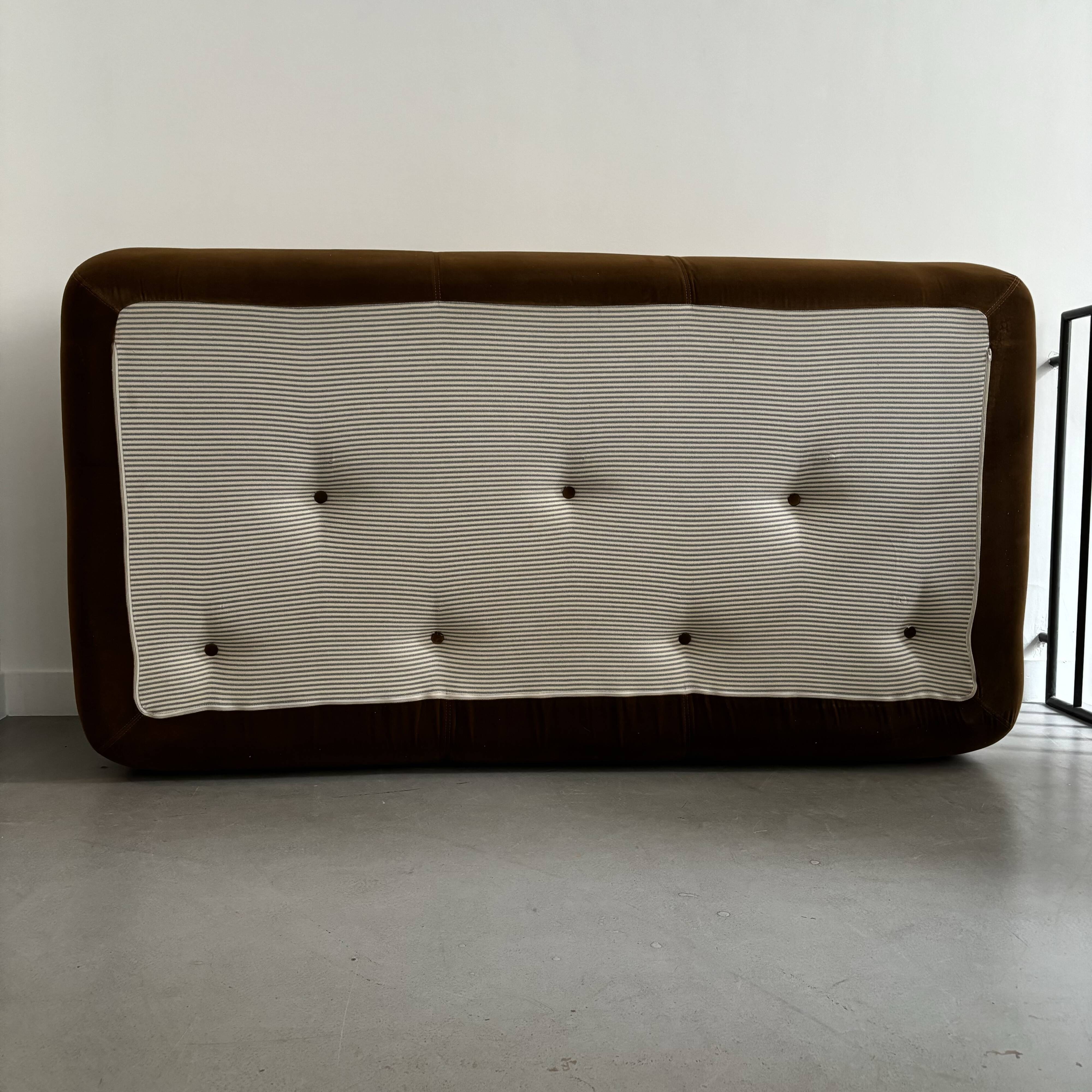 Kali 3 seater brown sofa