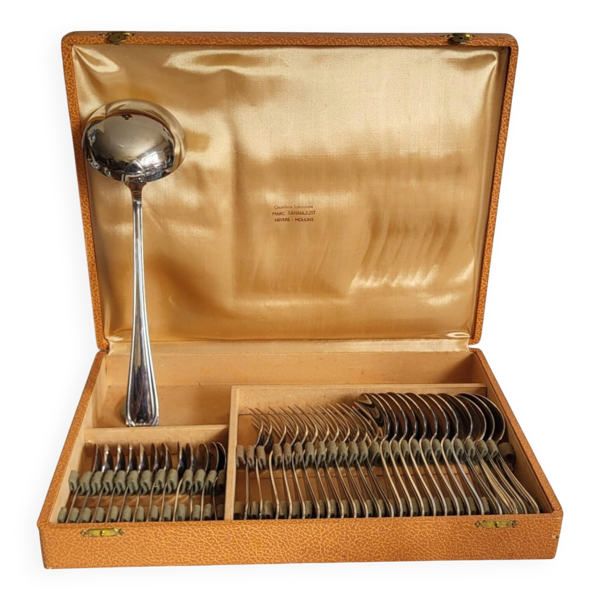 Ménagère Art déco en inox 37 pièces