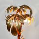 Vintage brass leaf palm tree table lamp Hans Kögl