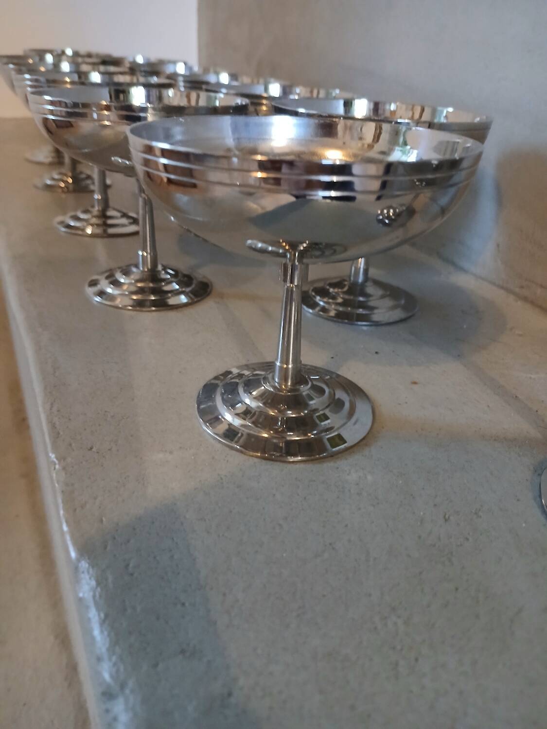 12 Letang and Remy stainless steel ice cream cups