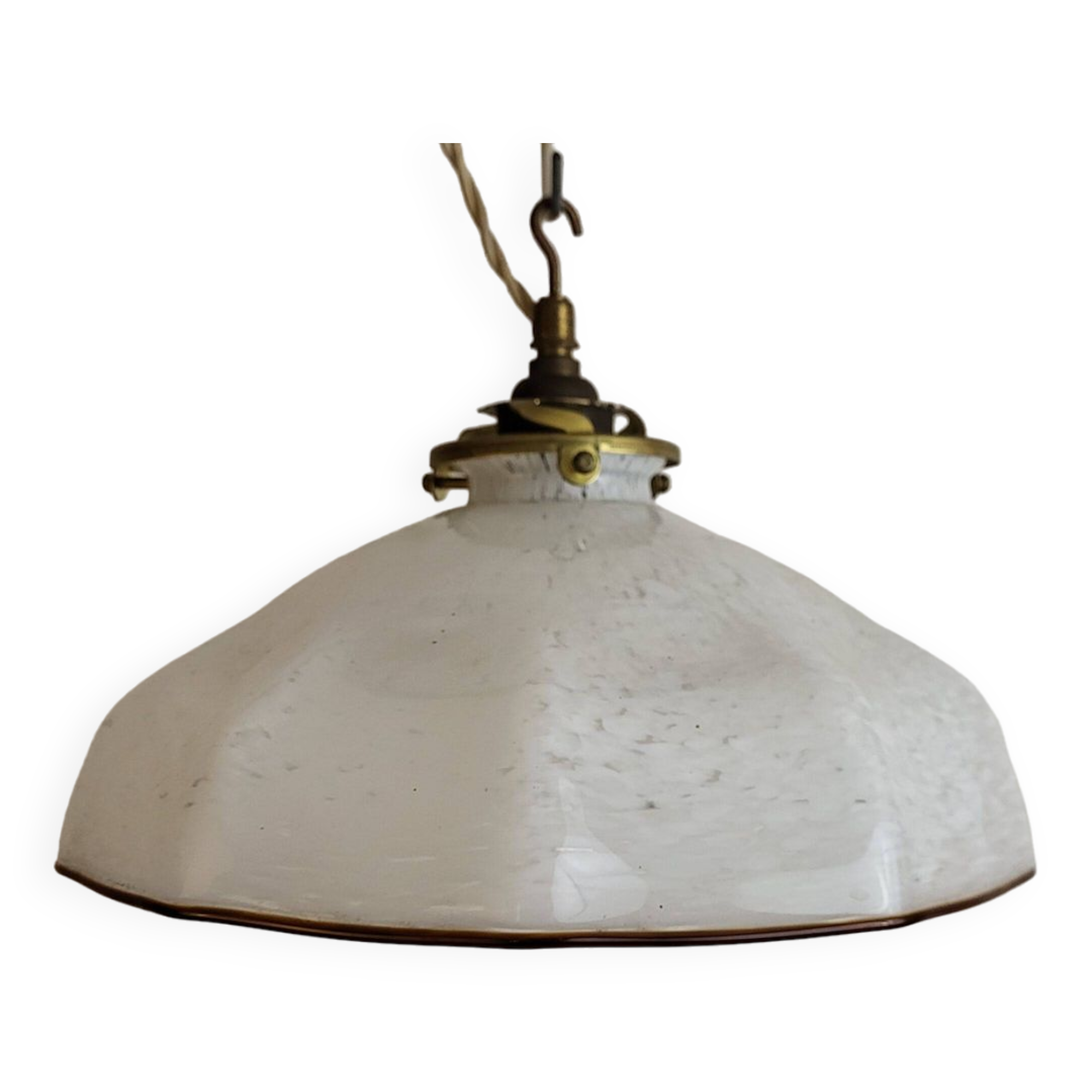 Suspension Ceiling light in marmoreal glass