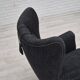 1960s, Danish relax armchair, reupholstered, gray furniture fabric..