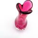 Set of 2 Organic Art Vases Josef Hospodka - Sommerso Fuchsia