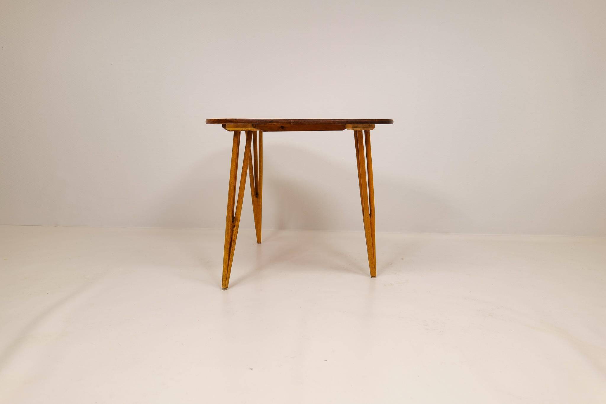 Table basse unique de style suédois moderne par Bo Fjaestad, Suède, années 1950