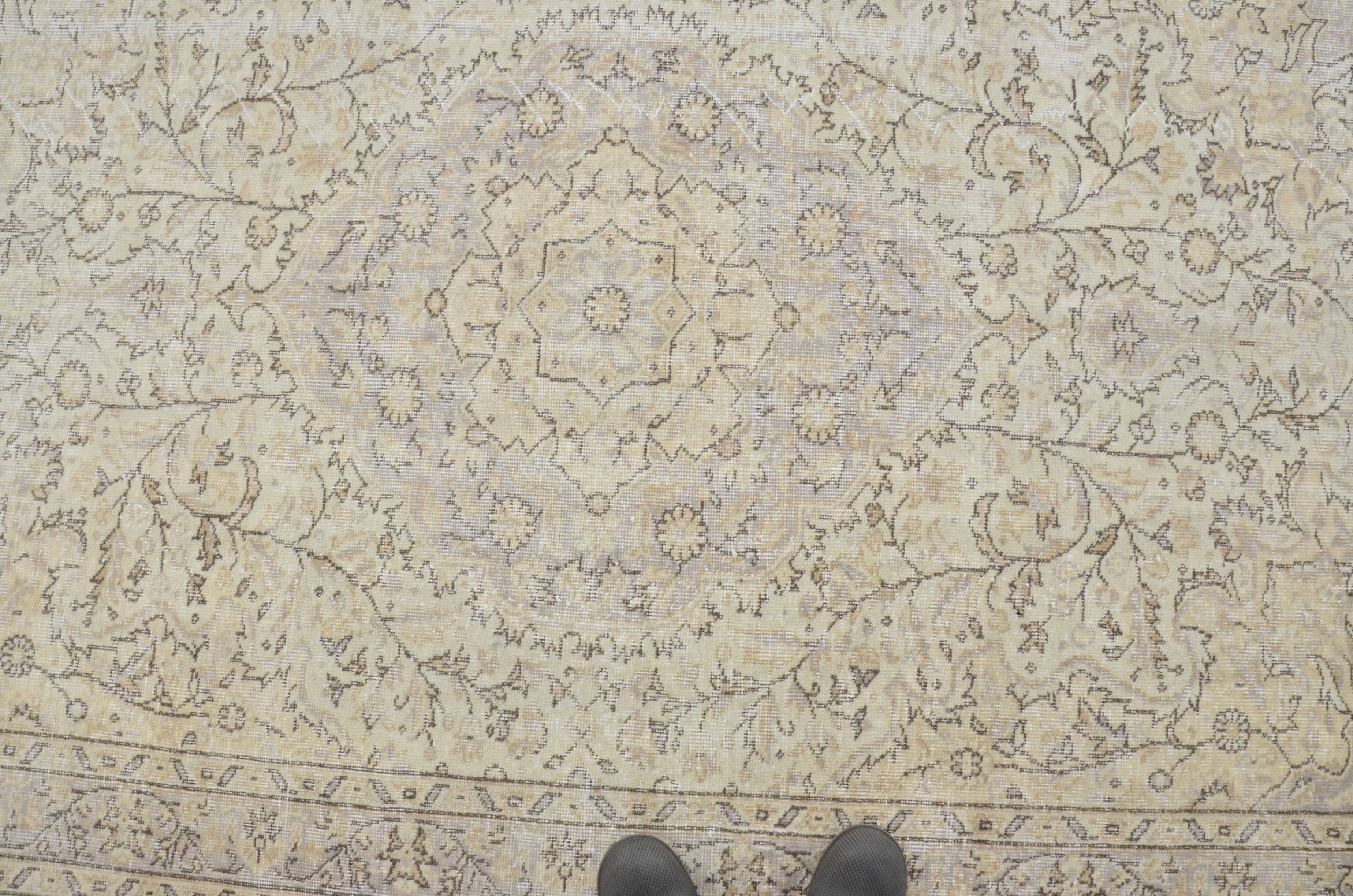 Beige & Brown Turkish Area Carpet sku 3243