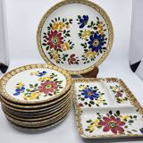 Vintage Italy 1970s decor plates and dishes set