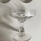 Set of 10 glasses of champagne 1870 in crystal ringing with flat ribs