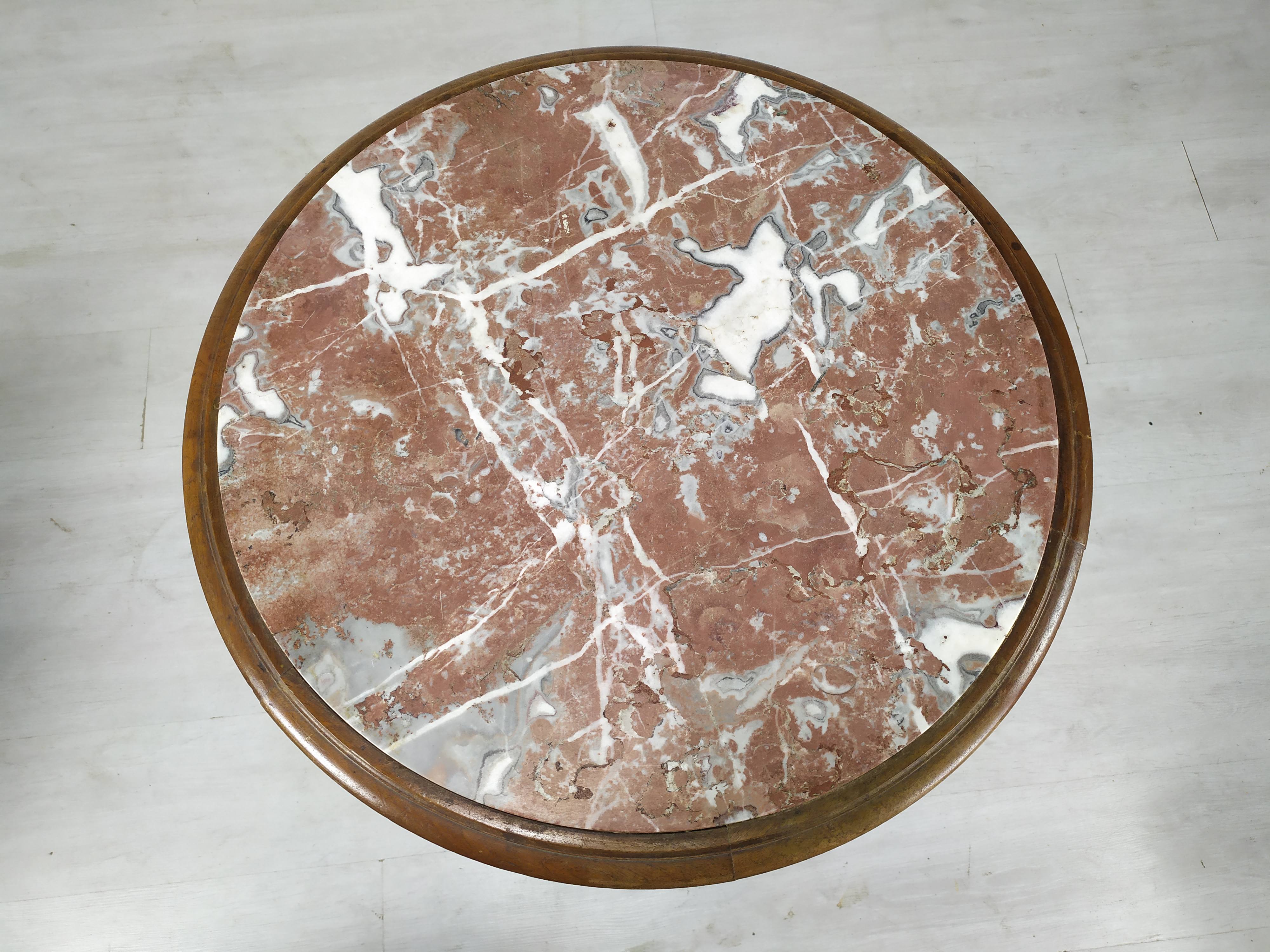 Pedestal table marble bistro