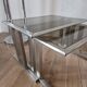 Brushed metal nesting table, 1970