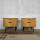 🌟 Vintage 1960s bedside tables – 1 drawer & 1 hinged door 🌟