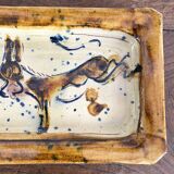 Ceramic cake dish, donkey decor, vintage crafts
