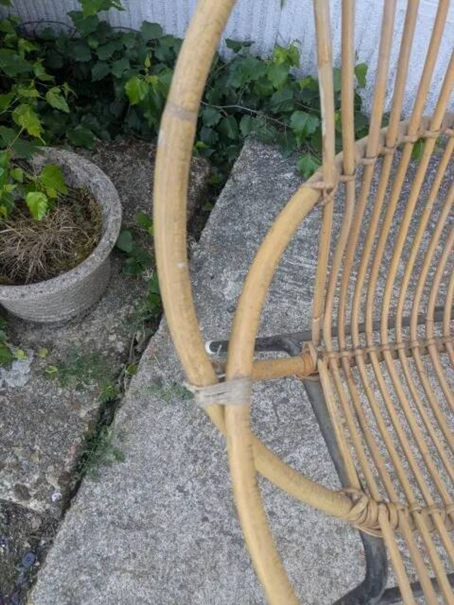 Pair of rattan armchairs
