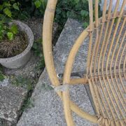 Pair of rattan armchairs