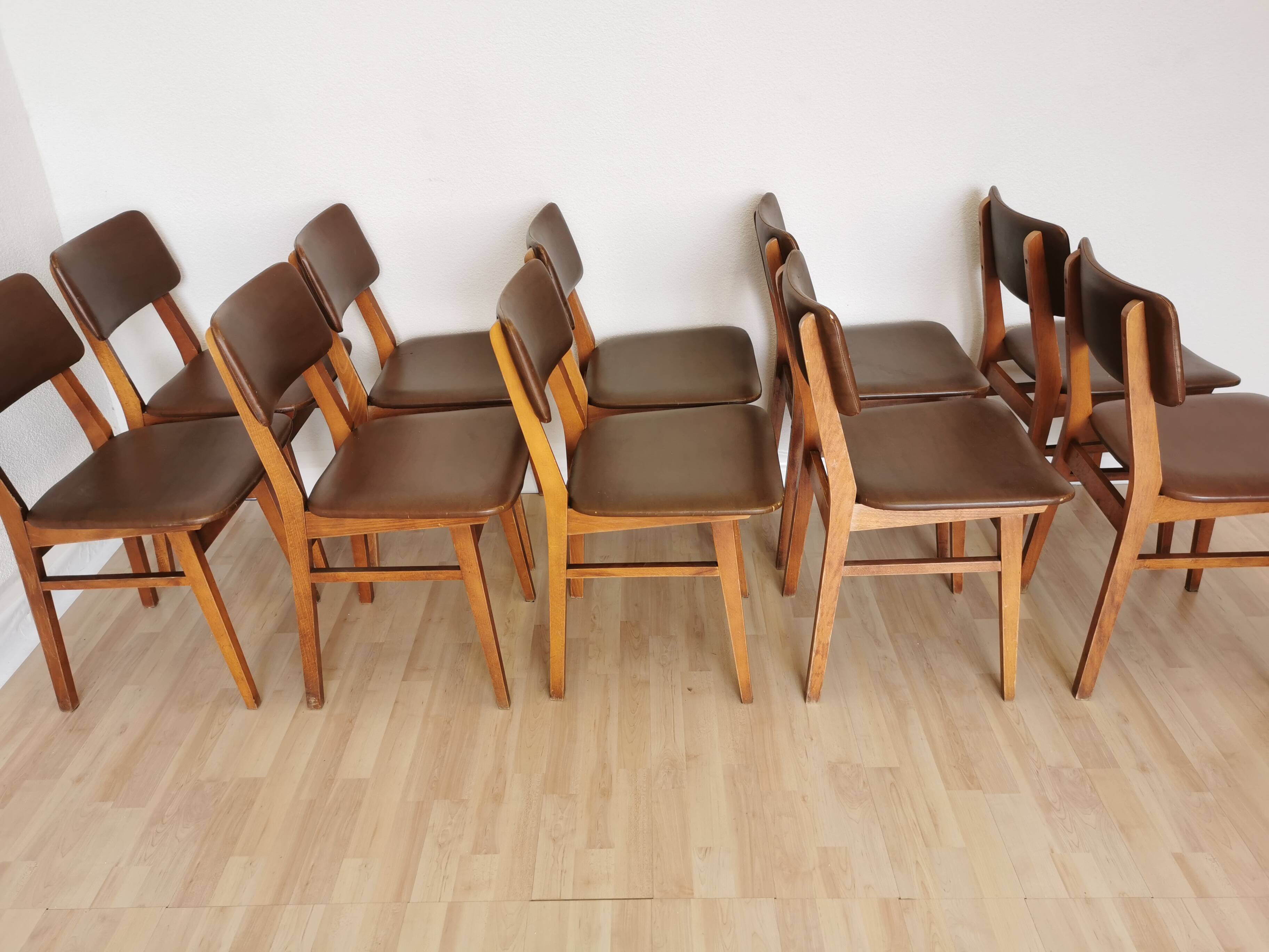 Vintage STOL Kamnik Dining Chair: 1970s Yugoslavian Mid-Century Leather Bis