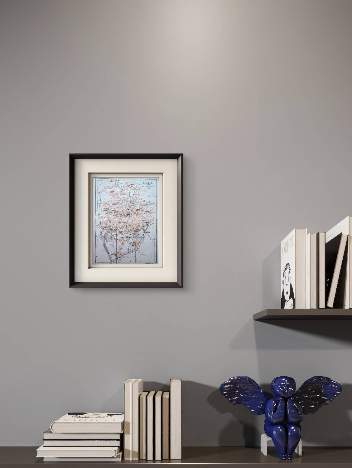 Printed in 1909, map of Padua (Padova), Veneto, Italy.