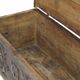 Antique 18th Century Spanish Folk Art Carved Chest