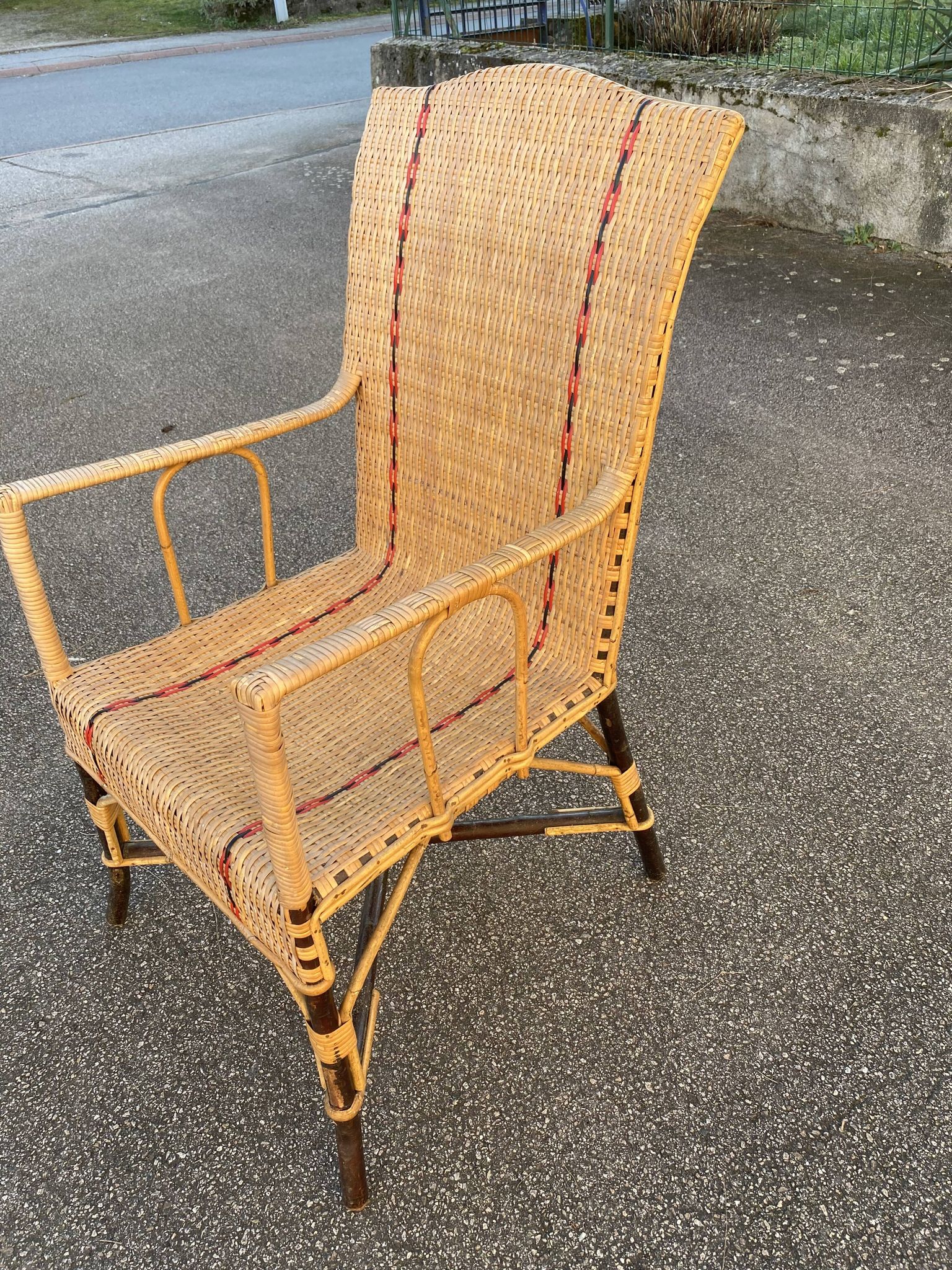 Fauteuil en osier