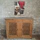 Antique solid pine sideboard with a zinc top.