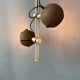 Brown ceiling light - Space Age fixture - vintage eyeball lamp