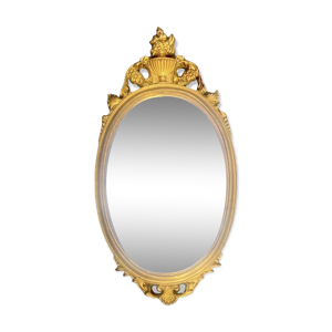 Ancien miroir ovale en - baroque