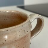 Set of 2 large vintage stoneware mugs from Atelier du Marais – Flower mugs