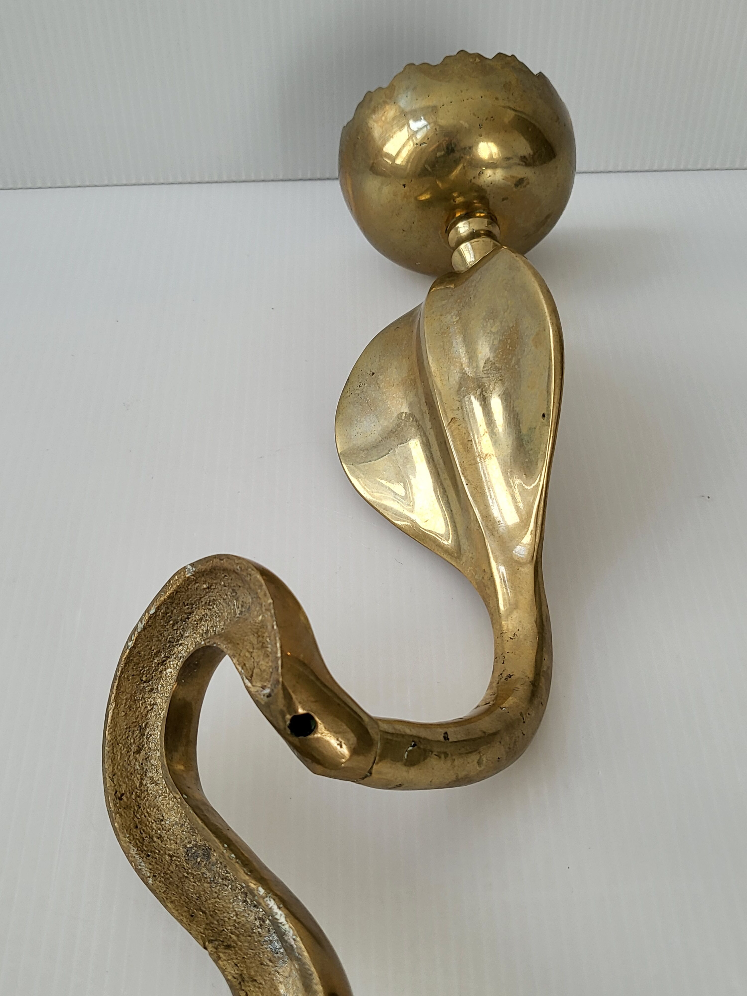 Wall candle holder cobra 76cm vintage 1970