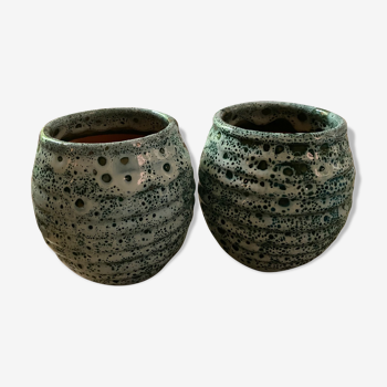 2 vases turquoise Nabel