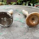 Pair of eglomisé candlesticks