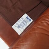 Brown leather 3-seater sofa Coronado by Tobia Scarpa for B&B Italia, Italy ca. 1960