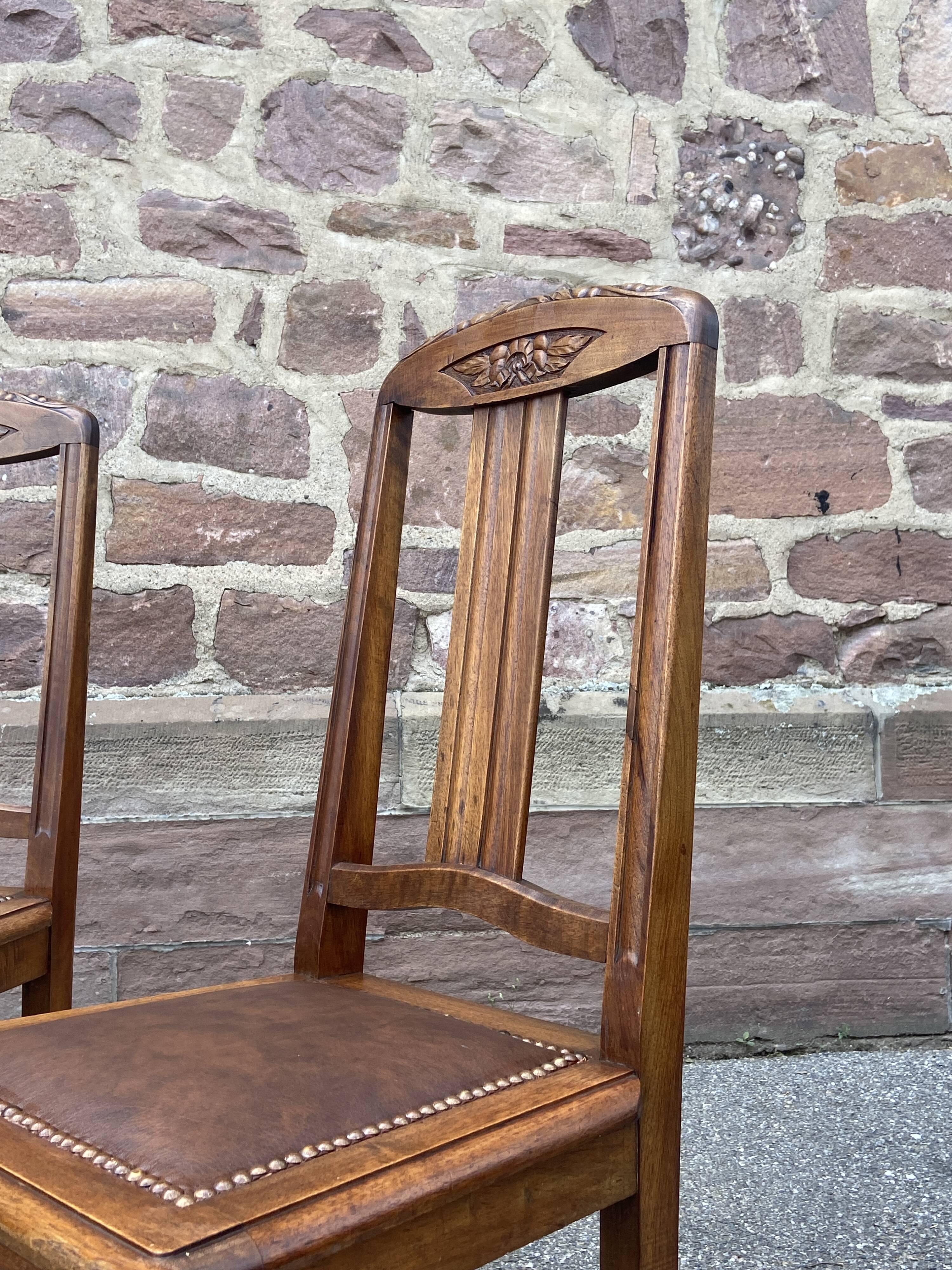 4 Art Deco dining chairs
