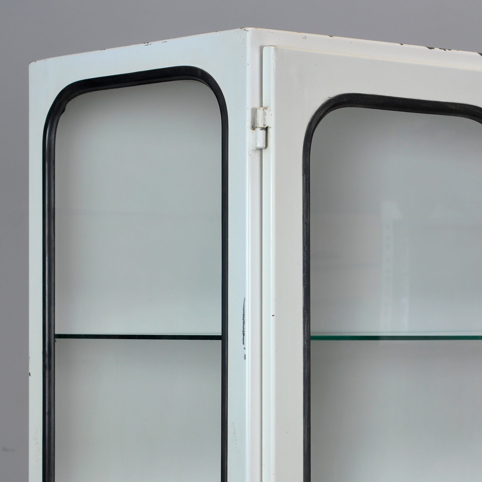Glass & Iron Medical Cabinet, 1970s