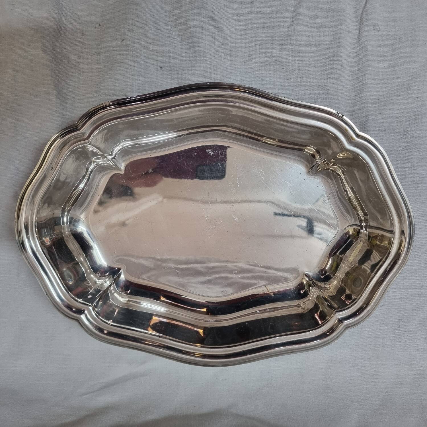 Fruit or bread basket, silver from 1980