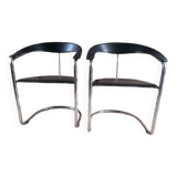 2 chaises Canasta par Arrben Italie