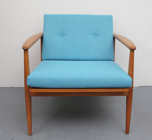 fauteuil bleu clair, années 1960
