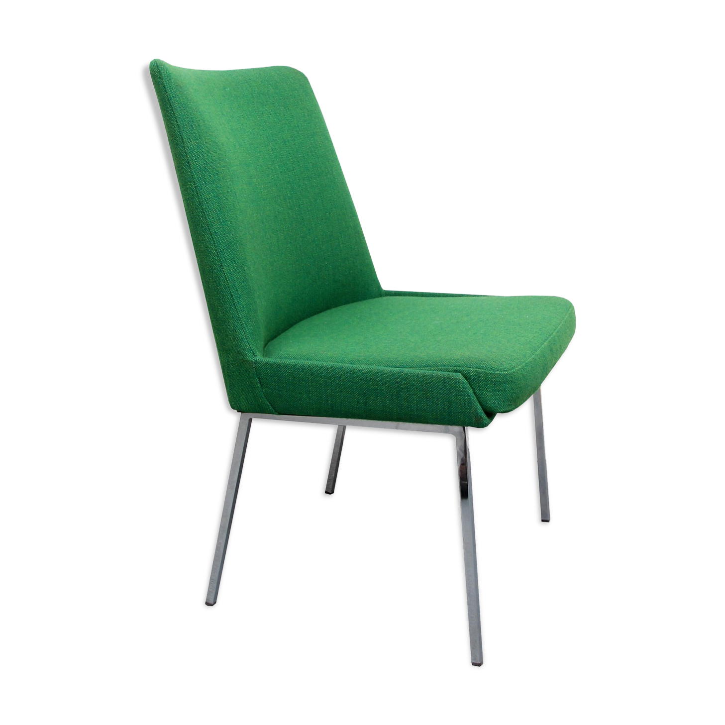 1960s Green and Chrome Mauser Chair