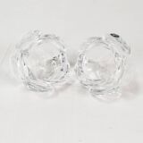 Crystal candlesticks, Royal Copenhagen, Denmark, 1980s.