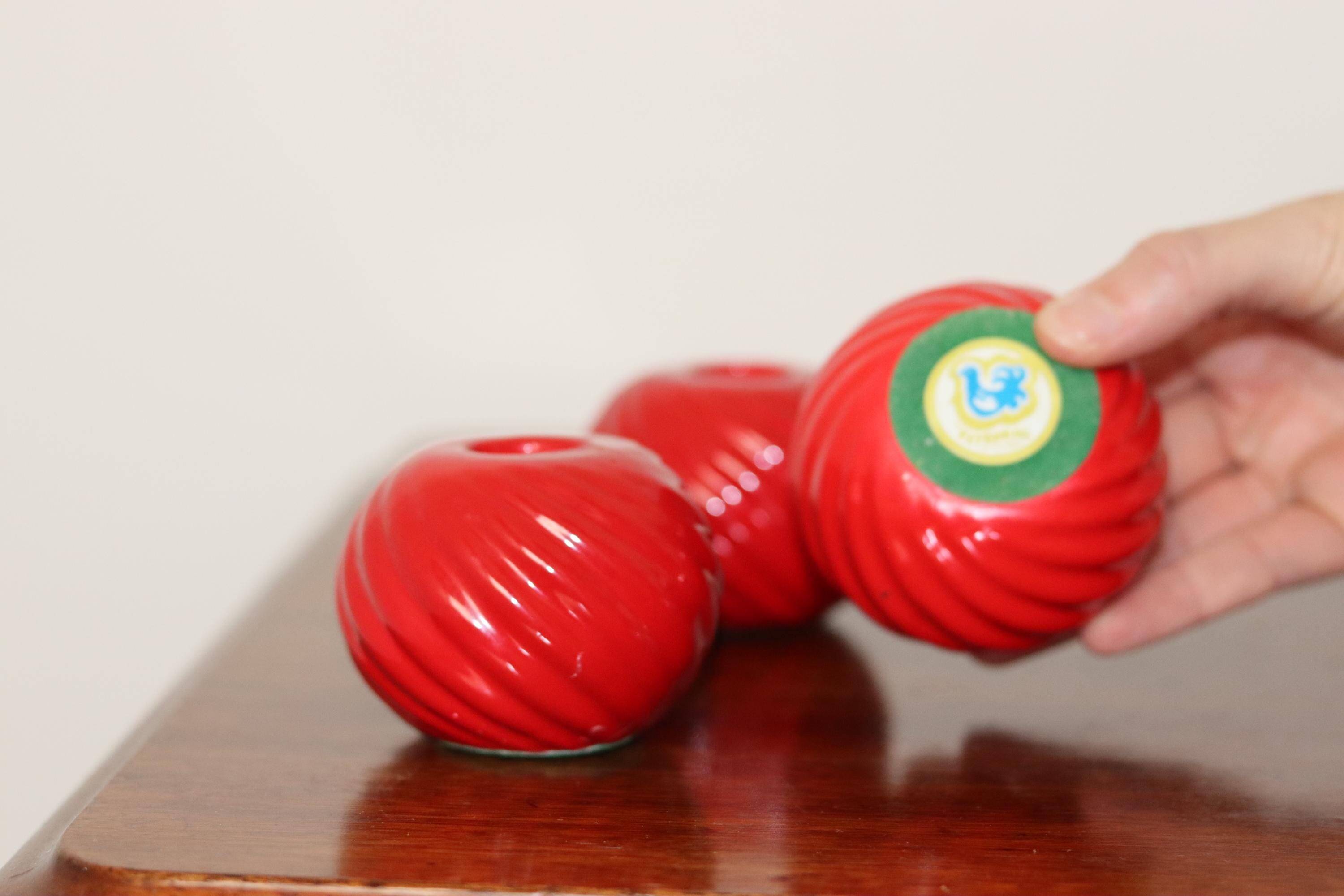 Ceramic candle holder trio