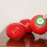 Trio of ceramic candleholders