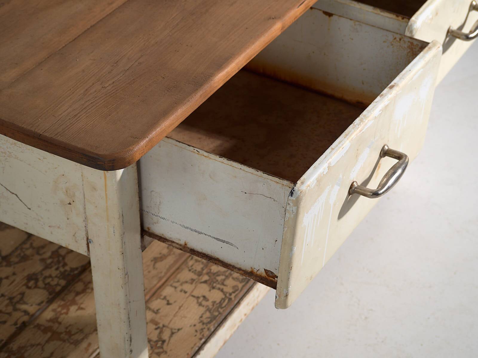 Industrial work table with drawers (c.1940) #75
