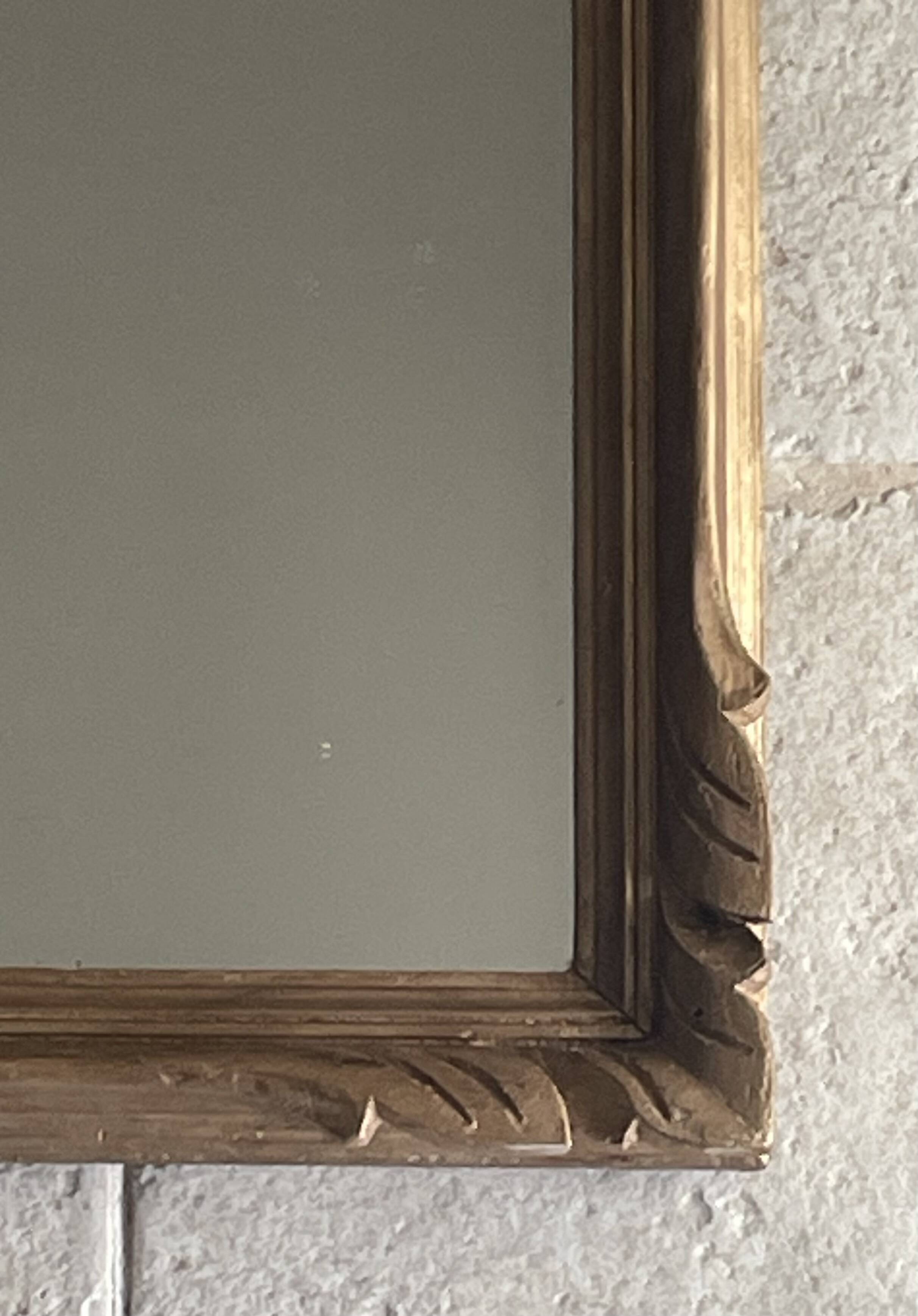 Miroir Art déco en bois doré 74x61