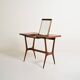 Scandinavian teak vanity table with integrated mirror, 1960s