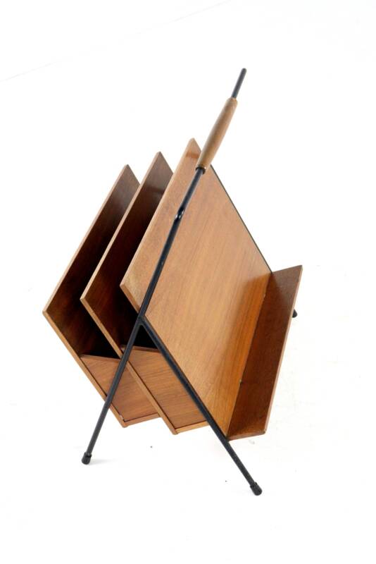 Magazine rack wood + metal