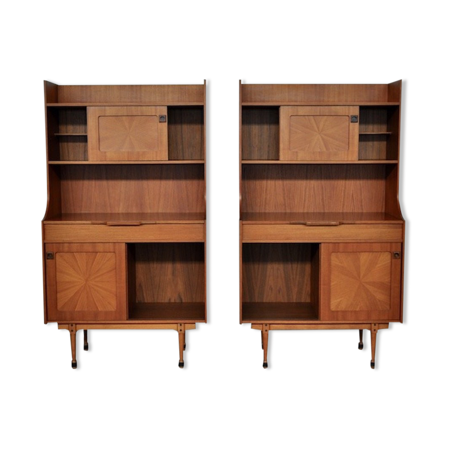 Mid-Century Italian Rosewood Cabinets, 1960s, Set of 2