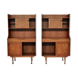 Mid-Century Italian Rosewood Cabinets, 1960s, Set of 2